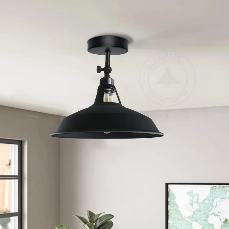 Schwarze Deckenleuchten verstellbar Vintage Deckenlampe~3259