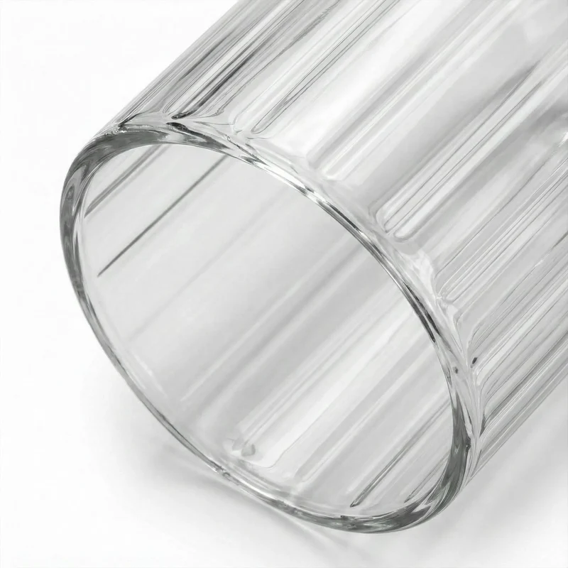 Riffle Glas Lampenschirm Getöntem, Ersatz-zylindrischer Schirm E27 ~3555