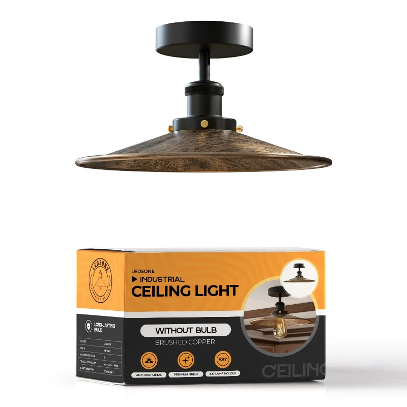 All Seasons Life Vintage Deckenleuchte im Industrial-Design E27 ~3775