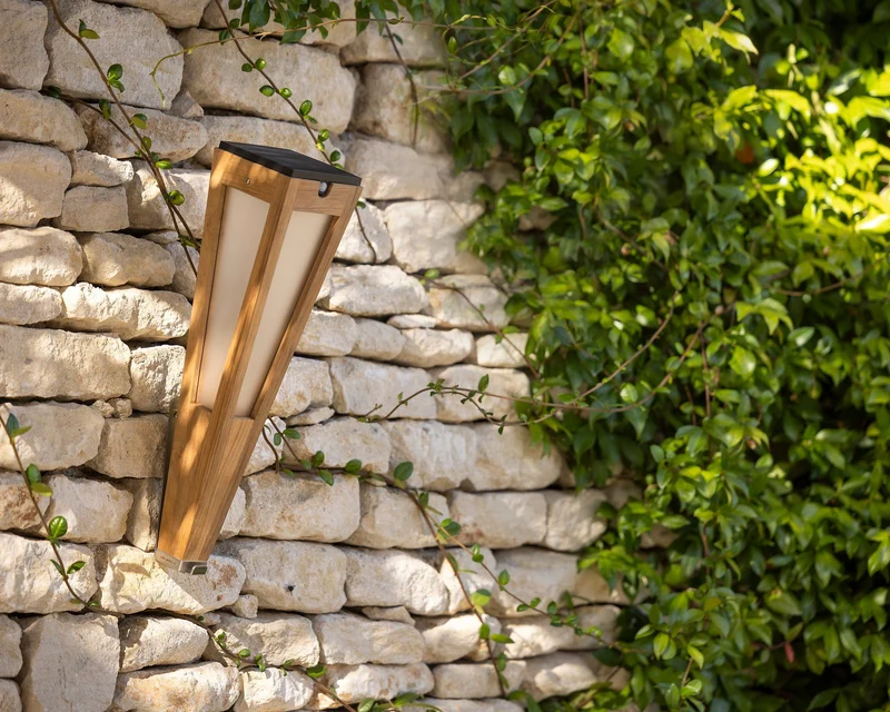 Les Jardins Solar-Fackel Tecka Tuarek H 52cm aus Teakholz