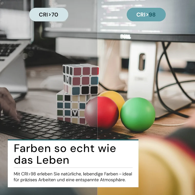 LED Büro-Stehleuchte, Up/Down, in Grau, 100 W, 7000 lm, 4000 K (neutralweiß), UGR<16, CRI98, dimmbar, RG0, Bridgelux LED, Arbeitsplatzleuchte