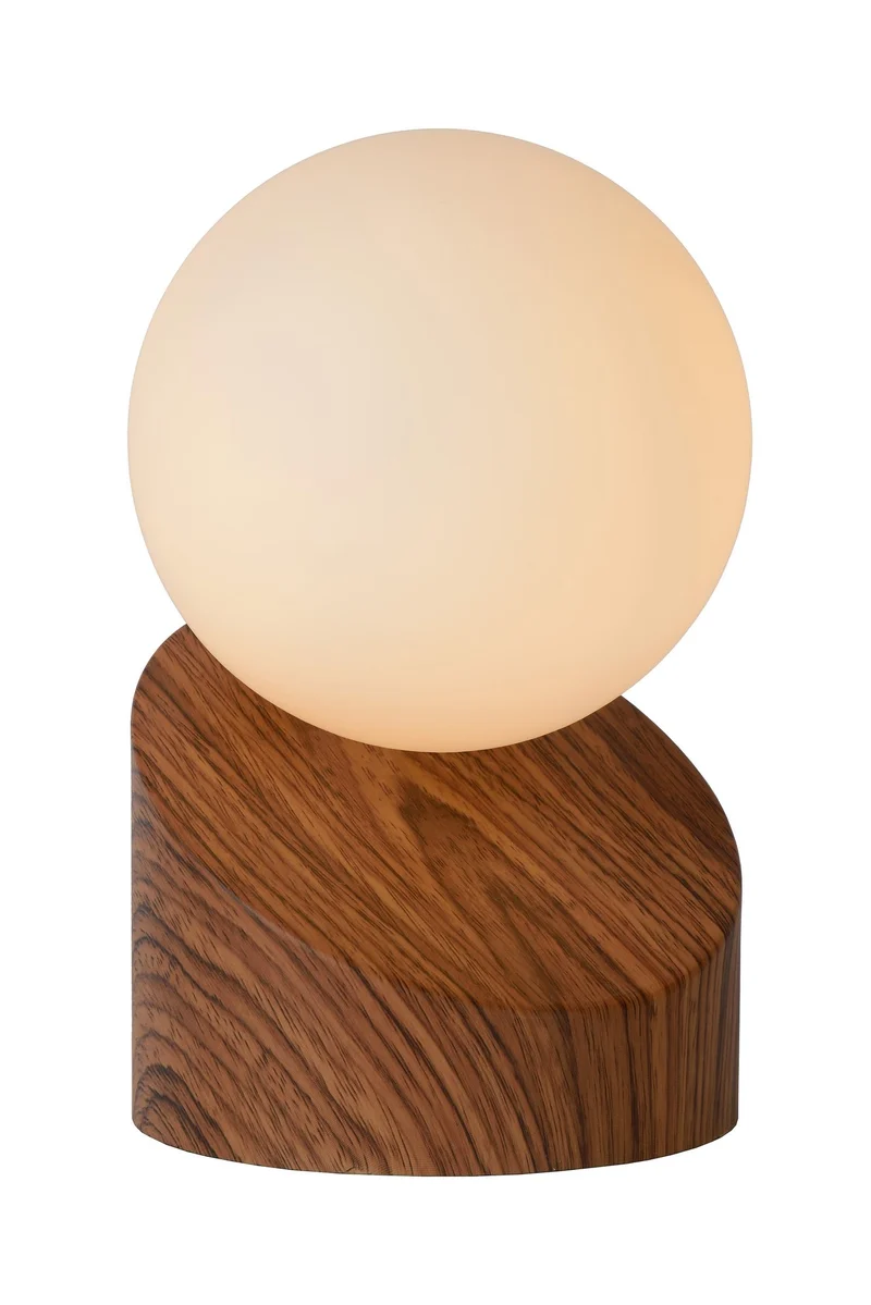Tischlampe Len mit Schirm aus Glas