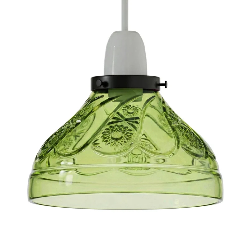 Glas Lampenschirm Ø 24,5 cm – florales Muster ~3513