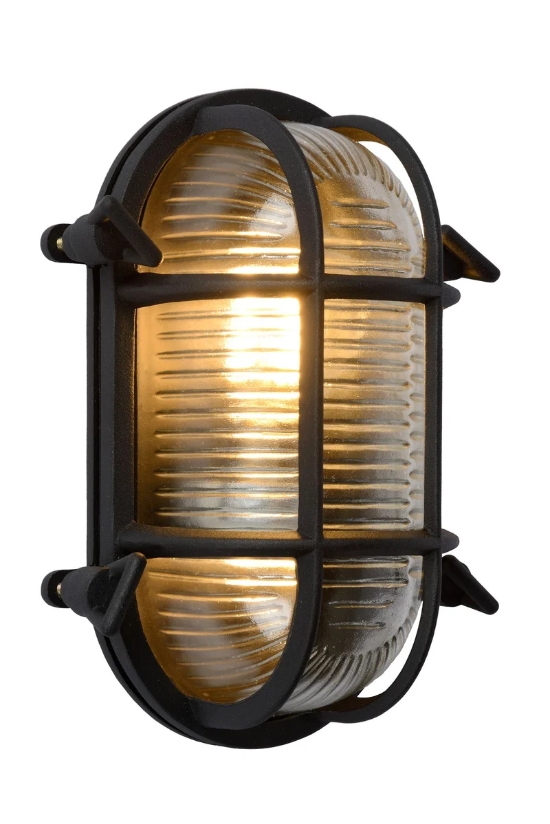Außenwandlampe Dudley IP65 mit Glasschirm