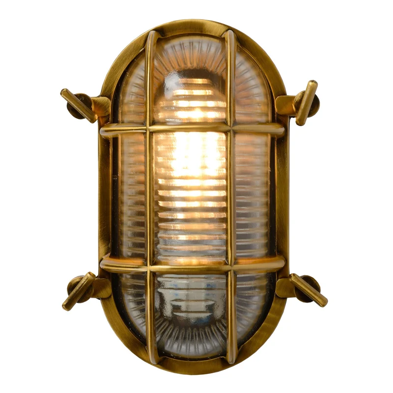 Außenwandlampe Dudley IP65 mit Glasschirm