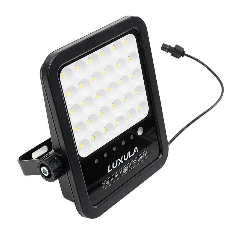 Solarstrahler, LED-Fluter, Solar mit Akku, 20W, 2750lm, 6500K, IP65, schwarz