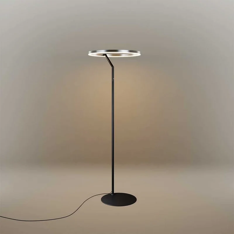 s.luce Ring LED-Stehleuchte Ø 60cm mit Touchdimmer