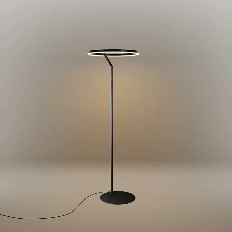 s.luce Ring LED-Stehleuchte Ø 60cm mit Touchdimmer