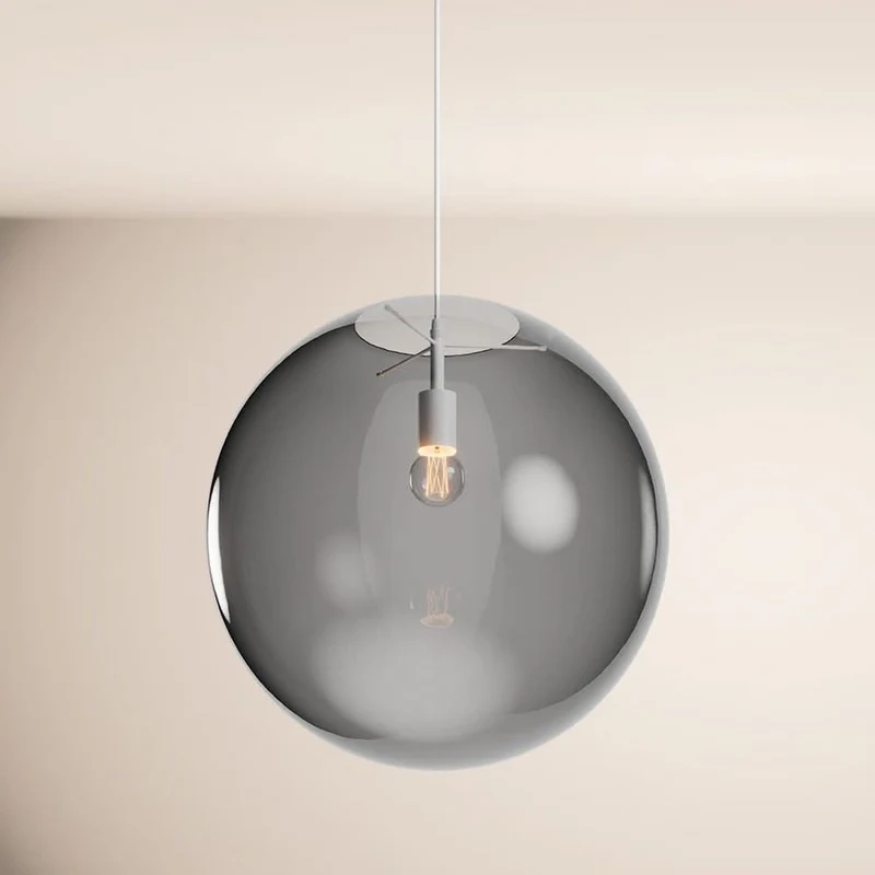 s.luce Orb Glaskugel Galerieleuchte Aufhängung 500cm Weiß