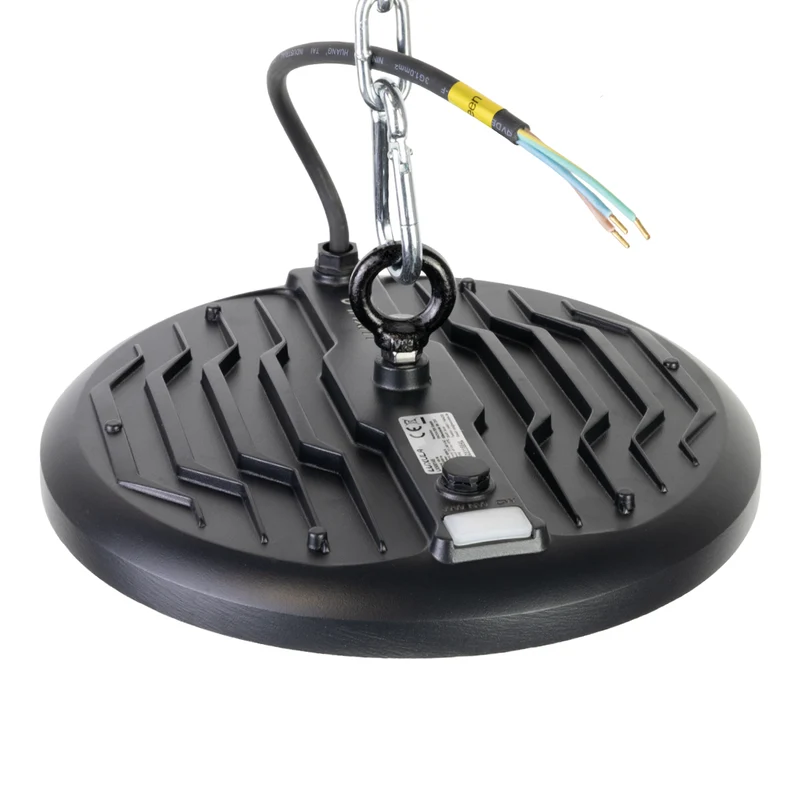 LED-HighBay, UFO, schwarz, 100 W, 10000 lm, 3CCT 3000-6500 K (warm-, neutral-, kaltweiß), IP65