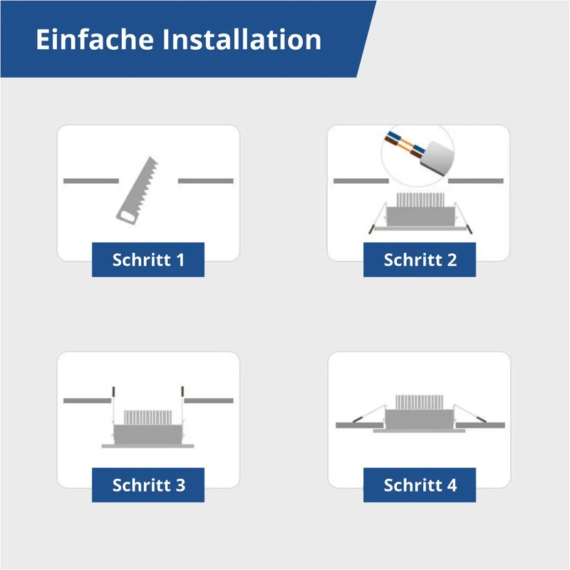 12er Set LED Mini CCT-Downlight, 3 W, 200 lm, IP65, ø 36 mm, silber