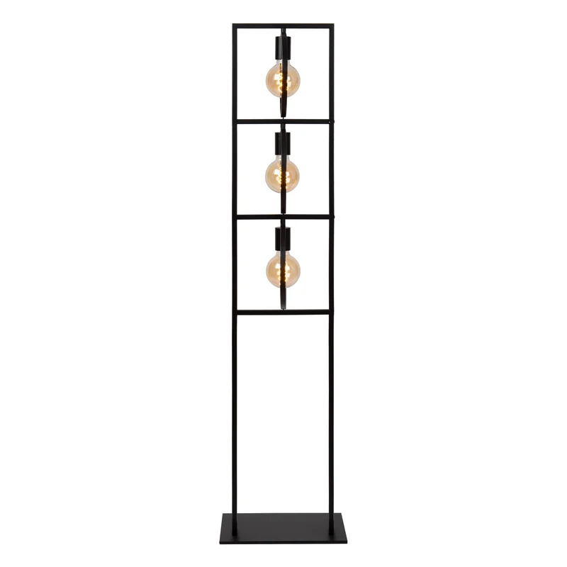 Stehleuchte Suus 3-flammig drehbar Retro Schwarz 145cm