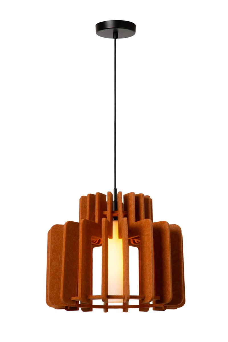 Pendelleuchte Rollo mit Glasschirm höhenverstellbar Ø40cm