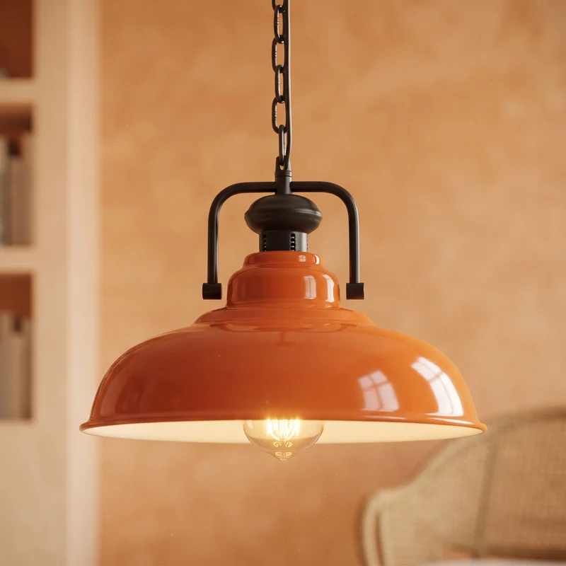 Gutsherrenleuchte mit Kette – Vintage Industrie Pendellampe | Ø32cm | E27 ~3495