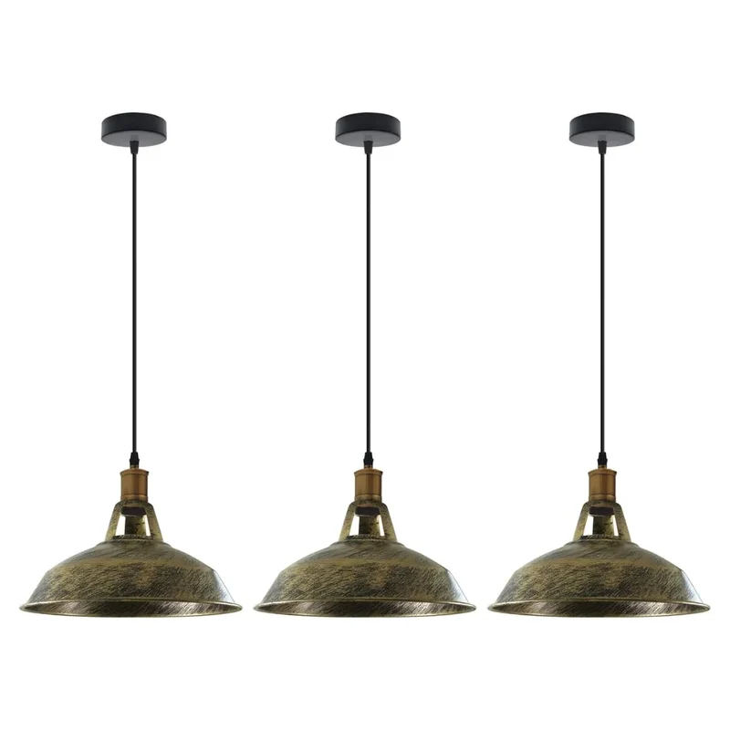 3er set Retro einzel Pendelleuchten für Billardtische ~3493