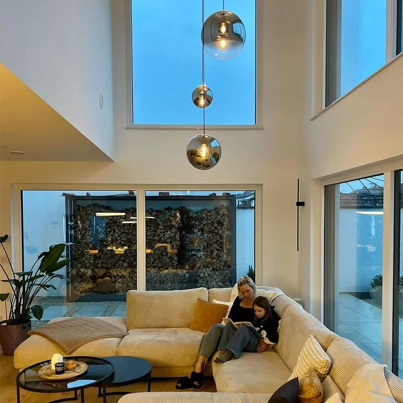 s.luce Orb Glaskugel Pendelleuchte Aufhängung 150cm Weiß