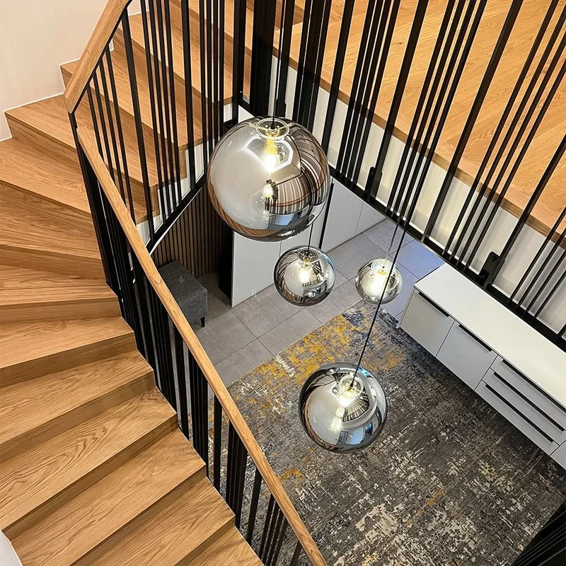 s.luce Orb Glaskugel Galerieleuchte 500cm Aufhängung Schwarz