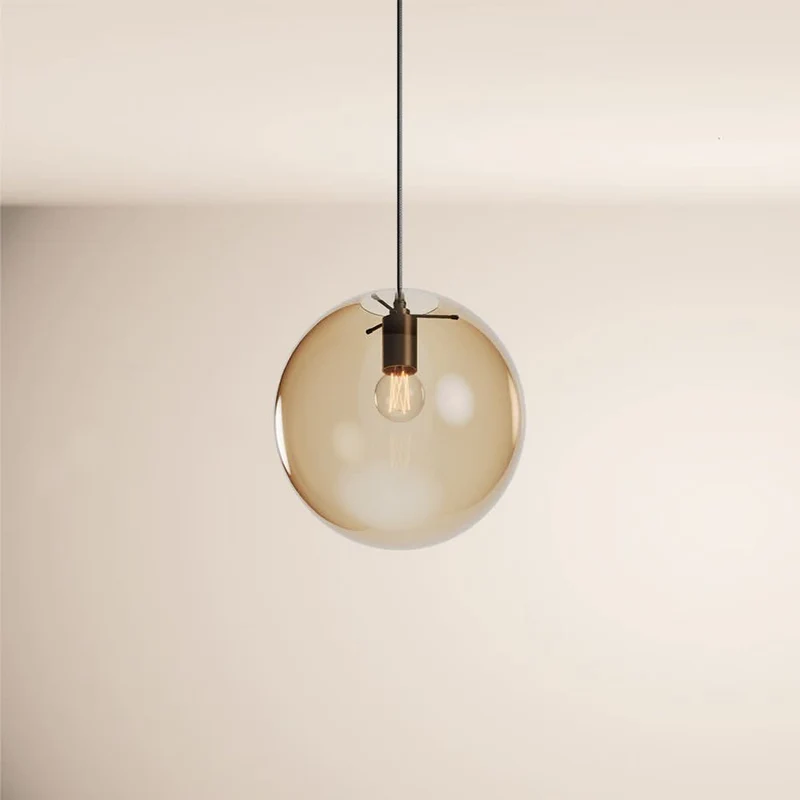 s.luce Orb Glaskugel Galerieleuchte 500cm Aufhängung Schwarz
