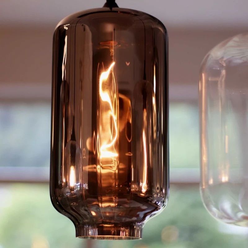 s.luce Velo Glas-Pendelleuchte Aufhängung 150cm Schwarz