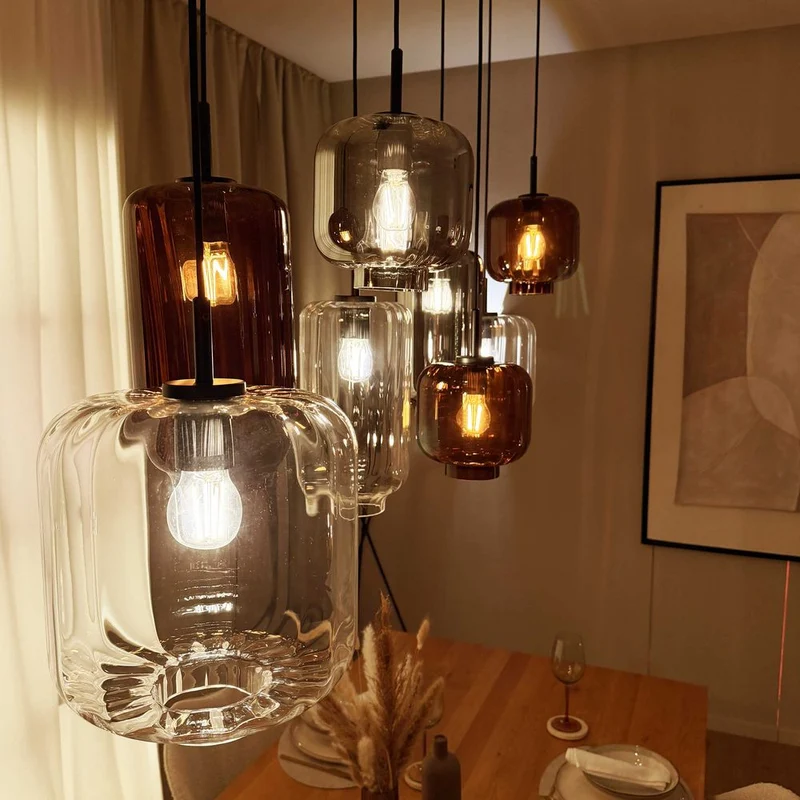 s.luce Velo Glas-Pendelleuchte Aufhängung 150cm Schwarz