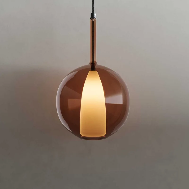 s.luce Belluna Glas Galerie-Pendelleuchte 500cm Textilkabel