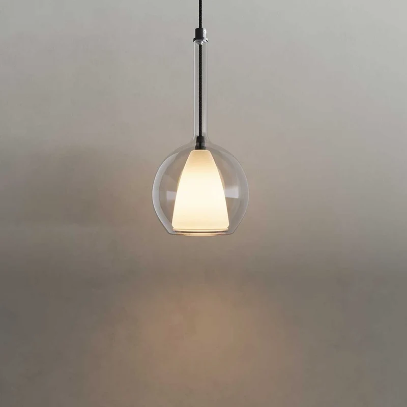 s.luce Belluna Glas Galerie-Pendelleuchte 500cm Textilkabel