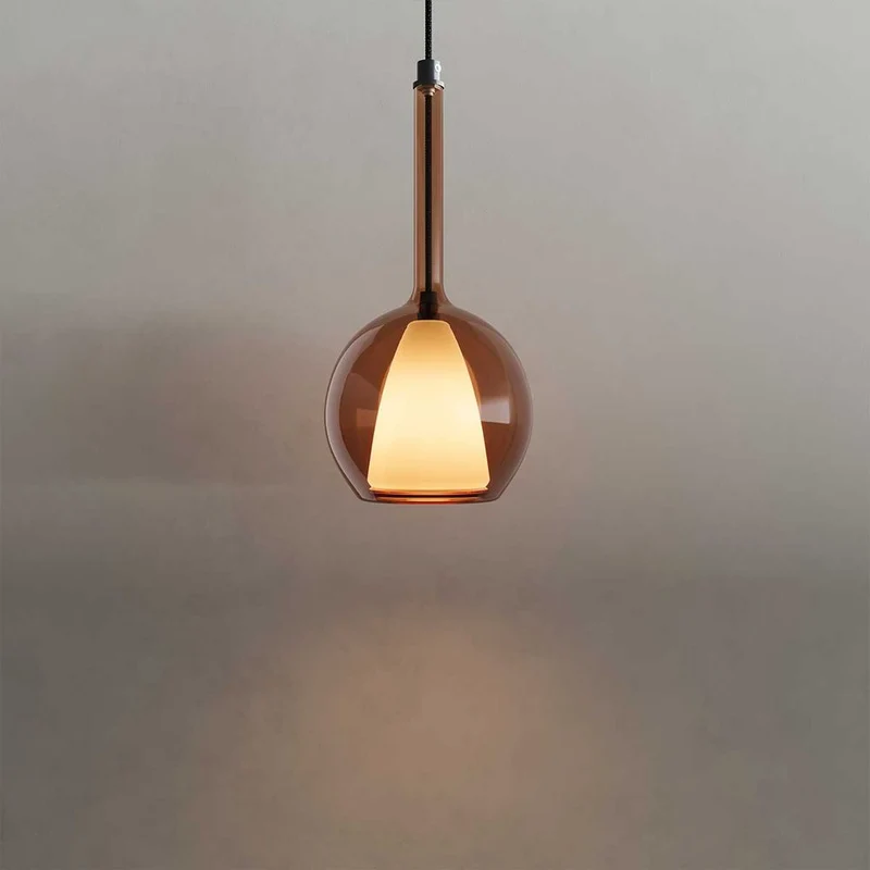 s.luce Belluna Glas-Pendelleuchte 150cm Textilkabel