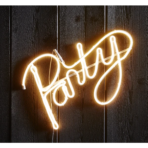 LED Neon Leuchtschriftzug "Party" für den Innen- und Außenbereich