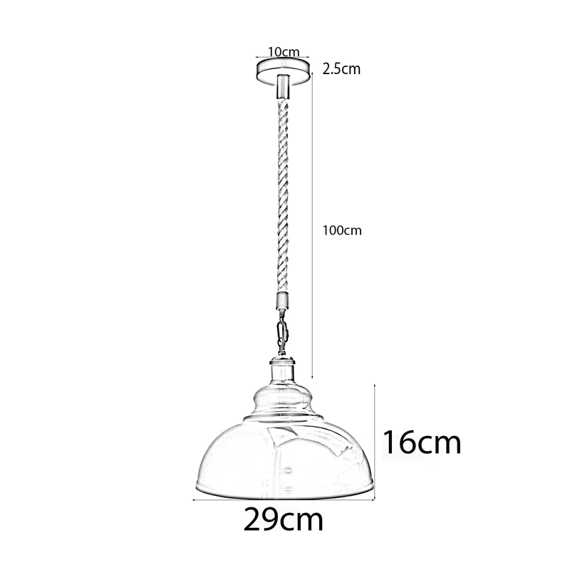 Ledsone hanfseil hängelampen an einen anschluss ~3550