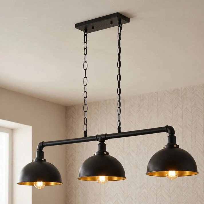 Ketten Hängelampe 3-flammig – Vintage Industrie Billardlampe | Ø21cm | E27 ~3543