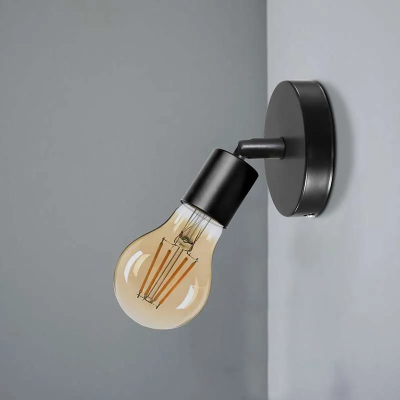 Verstellbare E27 Wandleuchte schwarz Wandleuchte Lampe~3449