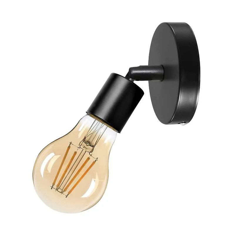 Verstellbare E27 Wandleuchte schwarz Wandleuchte Lampe~3449