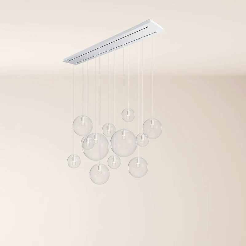 s.luce Orb Esszimmerlampe 12-flammig 160cm 2-reihig