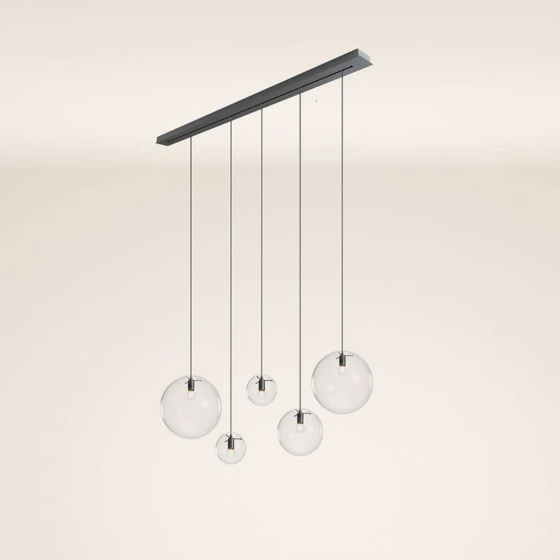 s.luce Orb Esstisch-Hängeleuchte 5-flammig 160cm