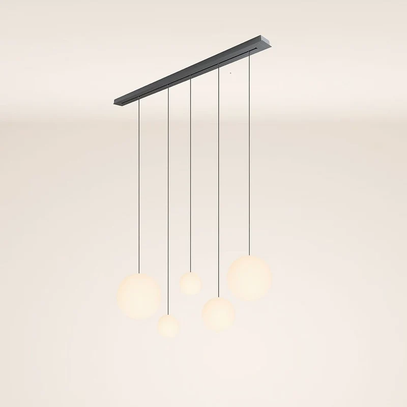 s.luce Orb Esstisch-Hängeleuchte 5-flammig 160cm