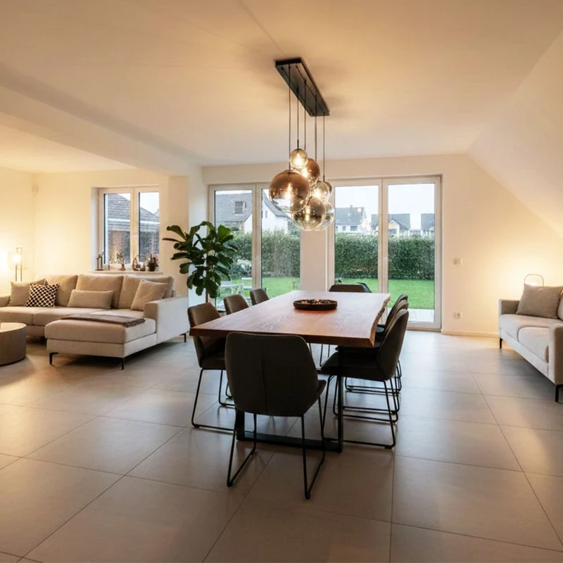 s.luce Orb Esstisch-Hängeleuchte 5-flammig 160cm