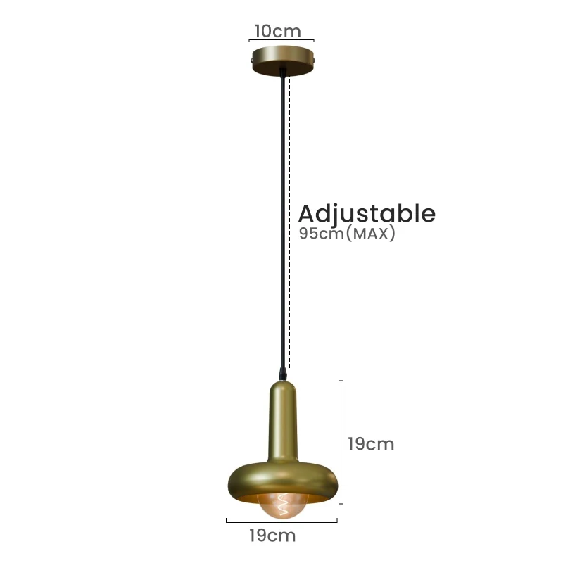 LEDSONE Pendelleuchte - Metall Fassung, 1m Kabel ~3440