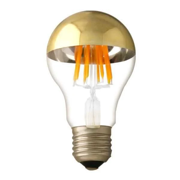 LED-Filament Leuchtmittel, E27, halb-gold, Ø 60 mm, 4 W, 400 lm, warmweiß