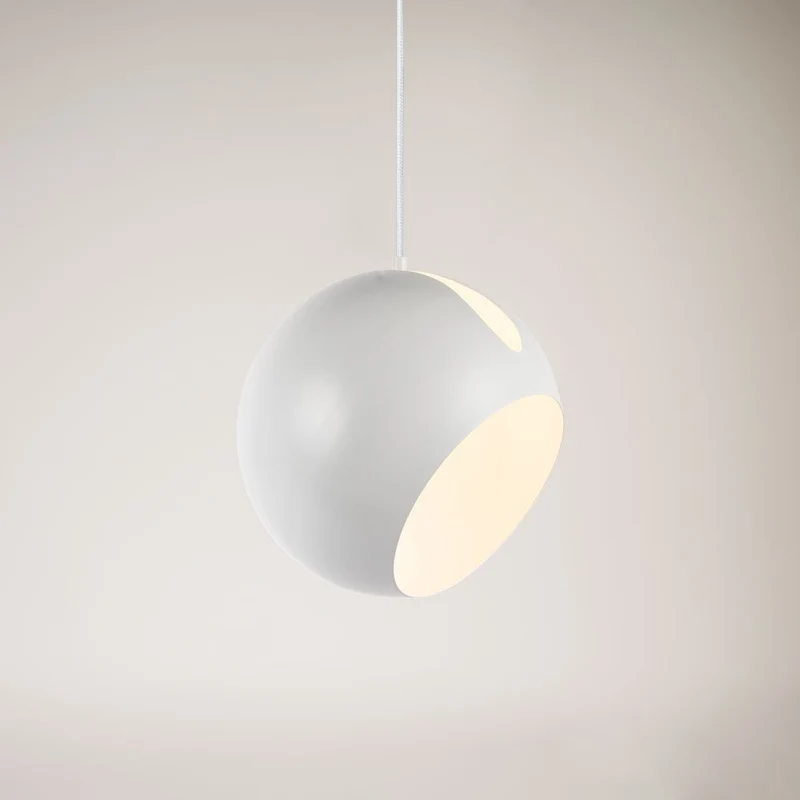 s.luce Ball Metall Pendelleuchte mit drehbarem tauschbaren Schirm