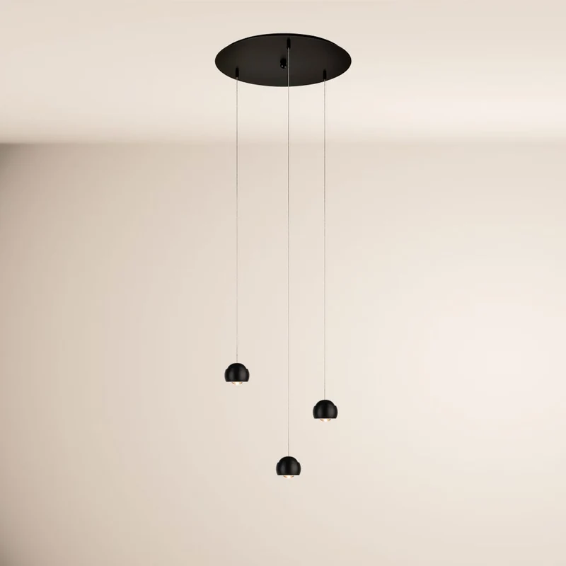 s.luce Modular Hängeleuchten-Baldachin 3-flammig oder 5-flammig