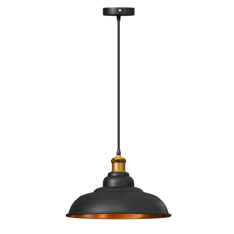 Ledsone hangeleuchte schwarz gold metall Ø 32cm E27 ~3531