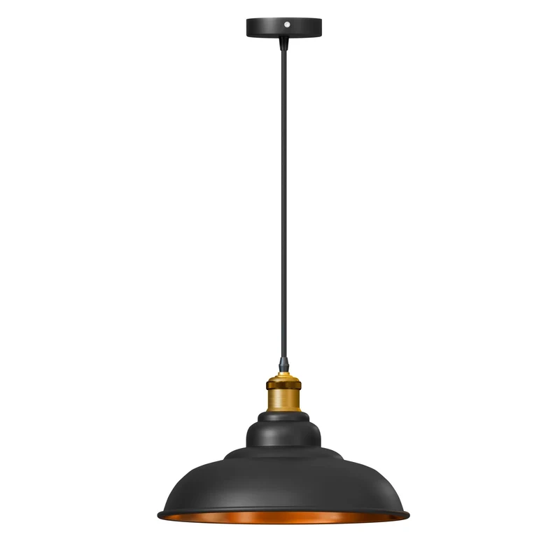 Ledsone hangeleuchte schwarz gold metall Ø 32cm E27 ~3531