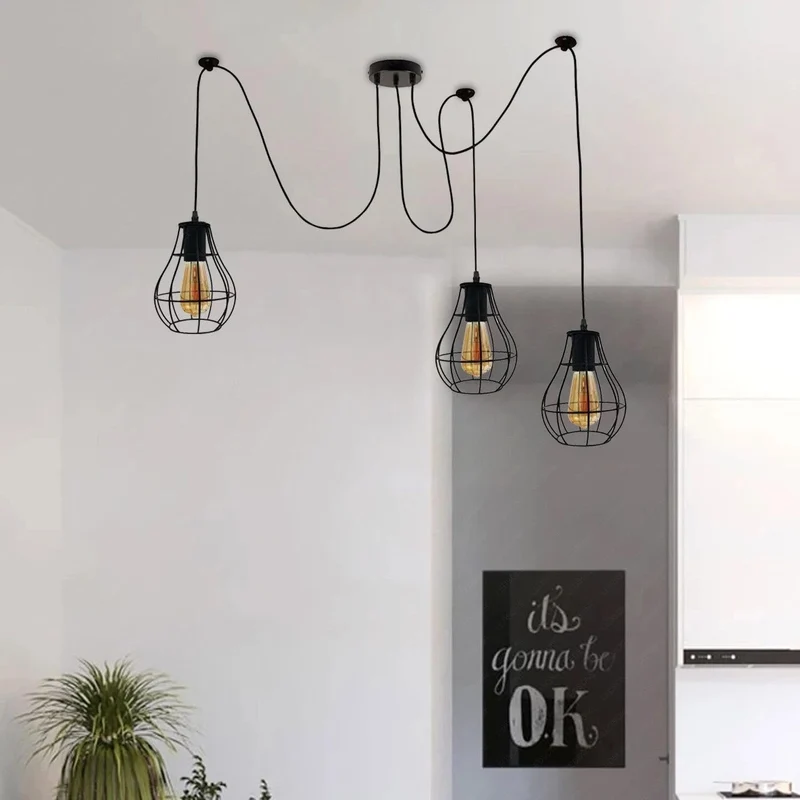 Industrielle Vintage-LED-Pendelleuchte~3468