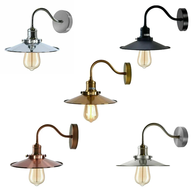 LEDSONE Vintage Wandlampe Ø22cm Metall Industrie ~ 3435
