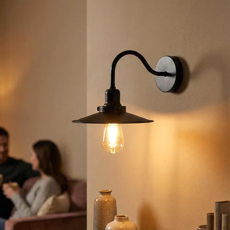 LEDSONE Vintage Wandlampe Ø22cm Metall Industrie ~ 3435