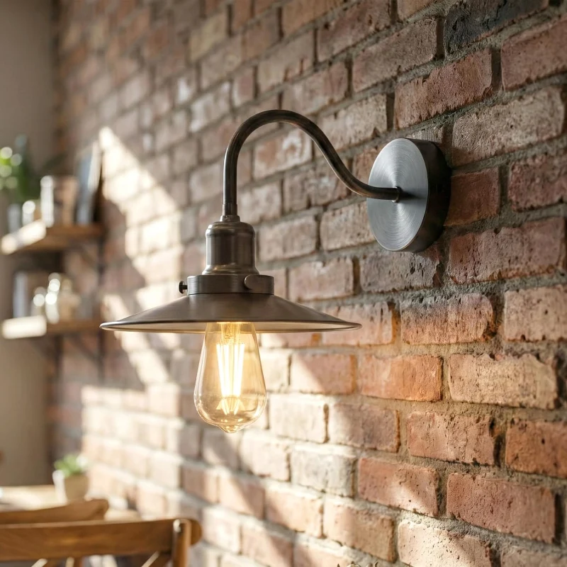 LEDSONE Vintage Wandlampe Ø22cm Metall Industrie ~ 3435
