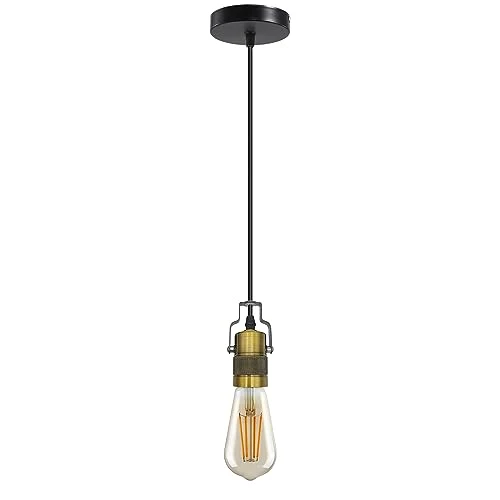 Retro Deckenlampe Vintage Pendelleuchte E27 Fassung Lampe ~3434