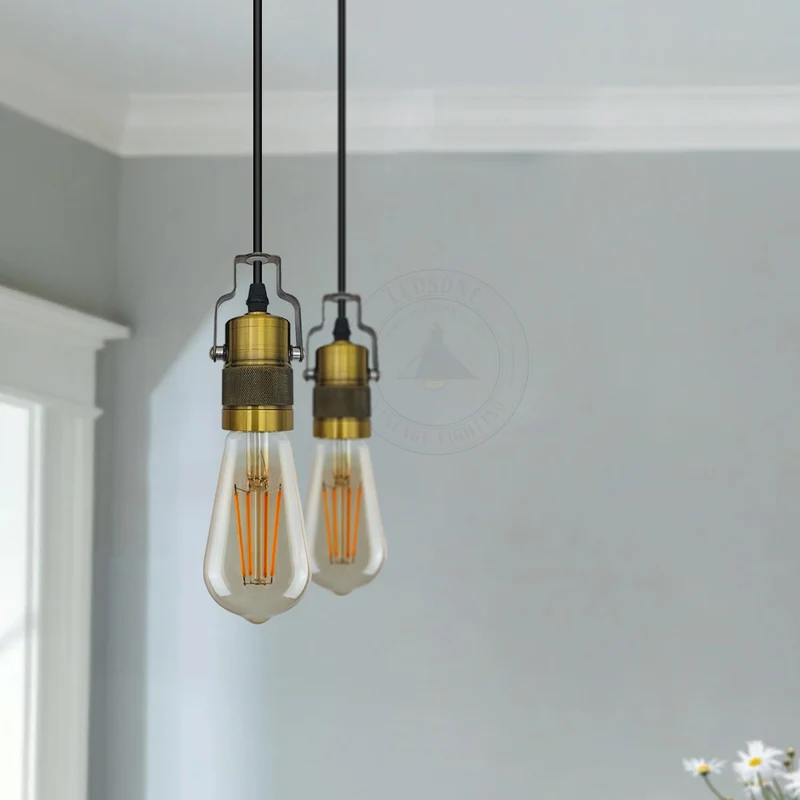 Retro Deckenlampe Vintage Pendelleuchte E27 Fassung Lampe ~3434