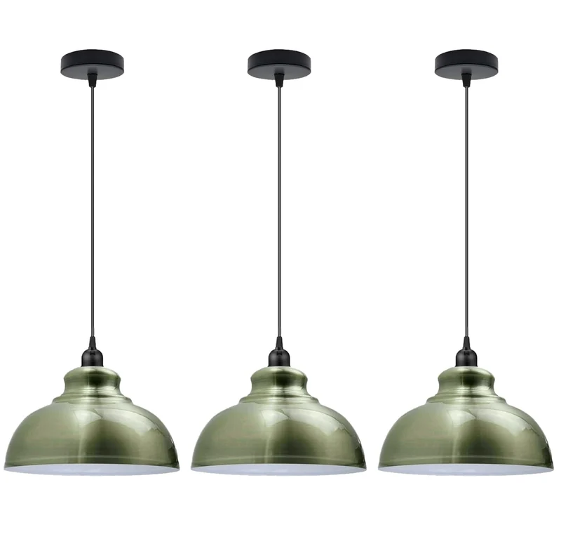 3er Set Hängelampe Emaille Look – Vintage Industrie Pendelleuchte | Ø29cm | E27 ~3430