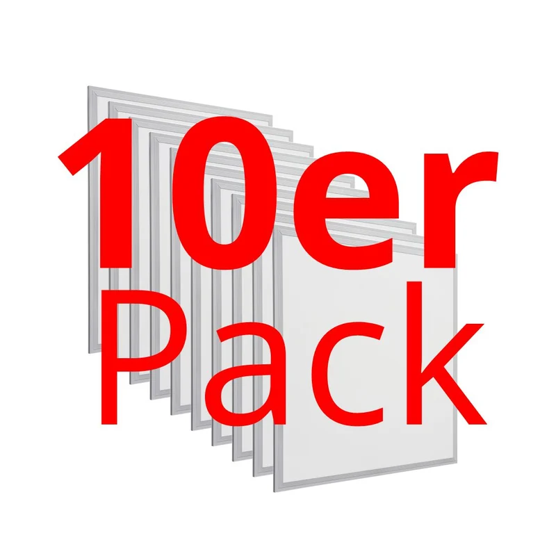 10er Pack Backlight-LED-Panel, 60x60 cm, 25 W, 4000 lm, 6000 K